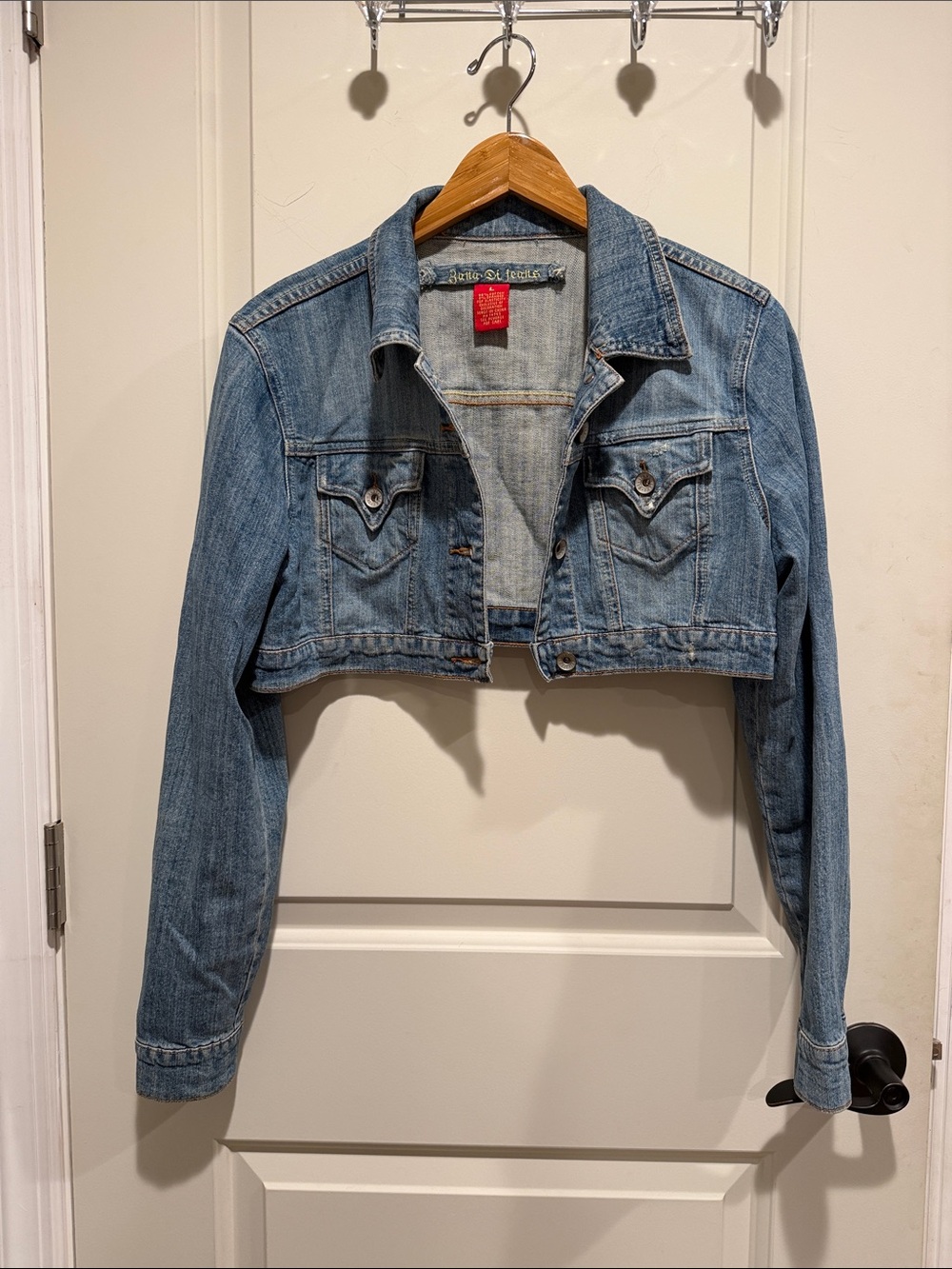 Zana Di Light Blue Cropped Denim Jacket